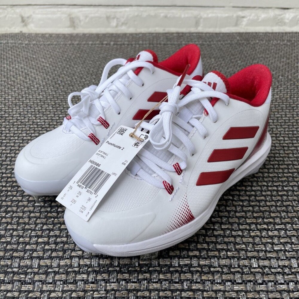 ADIDAS PUREHUSTLE 2 LOW METAL Fastpitch Softball Cleats H00986 $85 Women's Sz 5